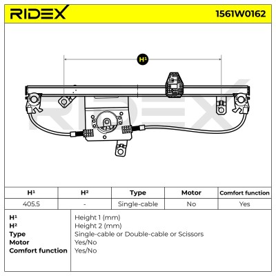 Window Regulator RIDEX 1561W0162 1561W0162 - photo 6