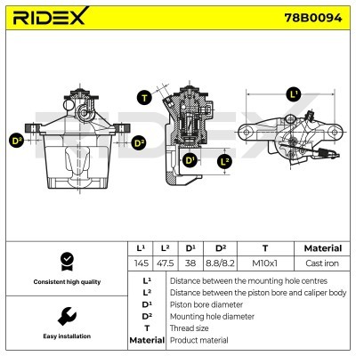 Brake Caliper RIDEX 78B0094 78B0094 - photo 4