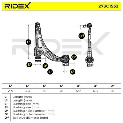 Control Arm RIDEX 273C1532 273C1532 - photo 5