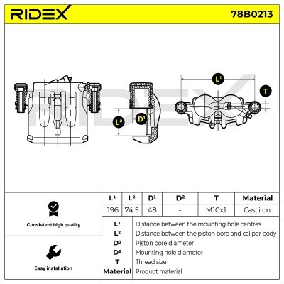Brake Caliper RIDEX 78B0213 78B0213 - photo 6