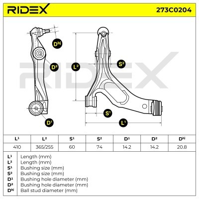 Control Arm RIDEX 273C0204 273C0204 - photo 4