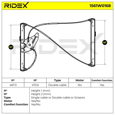 Window Regulator RIDEX 1561W0168 1561W0168 - photo 9