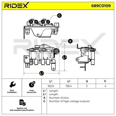 Ignition Coil RIDEX 689C0109 689C0109 - photo 4
