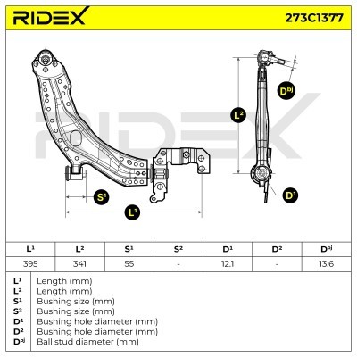 Control Arm RIDEX 273C1377 273C1377 - photo 7