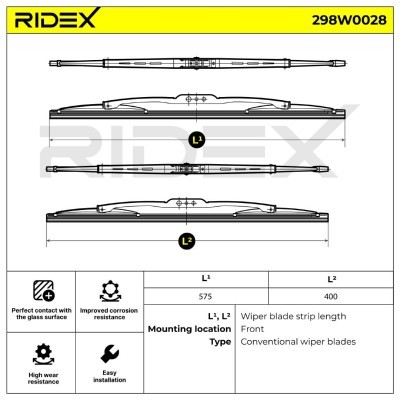 Wiper Blade RIDEX 298W0028 298W0028 - photo 8