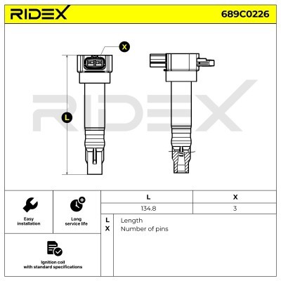 Ignition Coil RIDEX 689C0226 689C0226 - photo 4