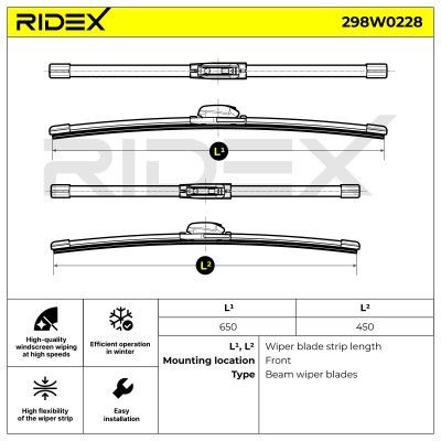 Wiper Blade RIDEX 298W0228 298W0228 - photo 6