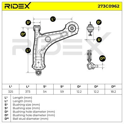 Control Arm RIDEX 273C0962 273C0962 - photo 6