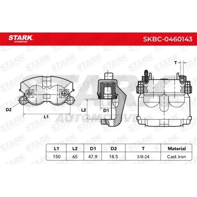 Brake Caliper Stark SKBC-0460143 SKBC-0460143 - photo 5