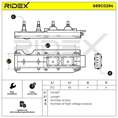 Ignition Coil RIDEX 689C0294 689C0294 - photo 9