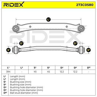 Control Arm RIDEX 273C0580 273C0580 - photo 5