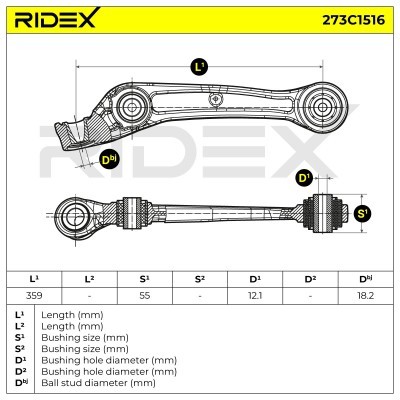 Control Arm RIDEX 273C1516 273C1516 - photo 5