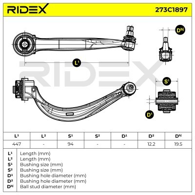Control Arm RIDEX 273C1897 273C1897 - photo 7
