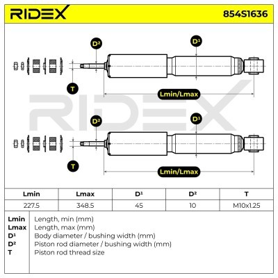 Shock Absorber RIDEX 854S1636 854S1636 - photo 4