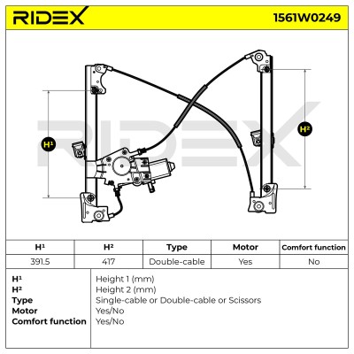 Window Regulator RIDEX 1561W0249 1561W0249 - photo 5