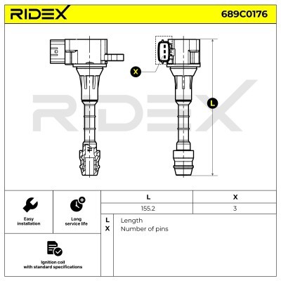 Ignition Coil RIDEX 689C0176 689C0176 - photo 6