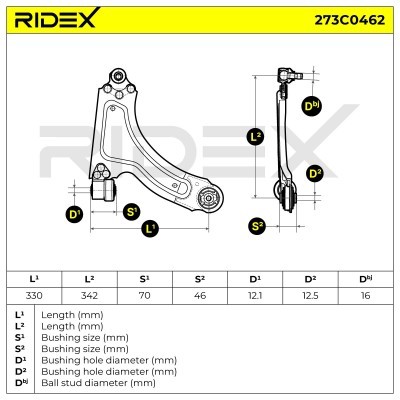 Control Arm RIDEX 273C0462 273C0462 - photo 6