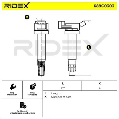 Ignition Coil RIDEX 689C0303 689C0303 - photo 5