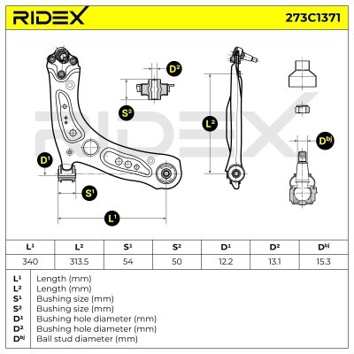 Control Arm RIDEX 273C1371 273C1371 - photo 7