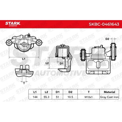 Brake Caliper Stark SKBC-0461643 SKBC-0461643 - photo 6