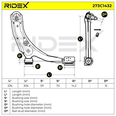 Control Arm RIDEX 273C1432 273C1432 - photo 7