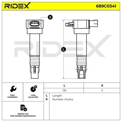 Ignition Coil RIDEX 689C0341 689C0341 - photo 6