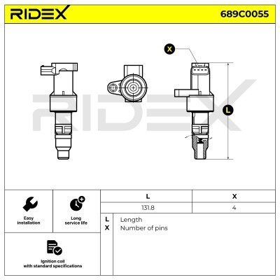 Ignition Coil RIDEX 689C0055 689C0055 - photo 4