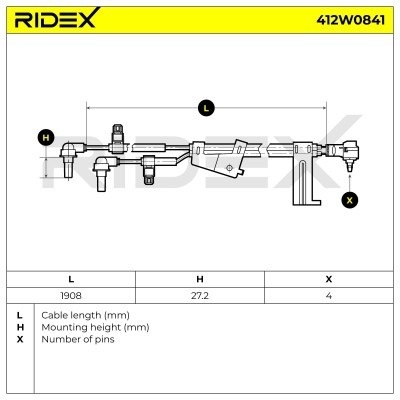 ABS Sensor RIDEX 412W0841 412W0841 - photo 7