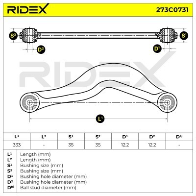 Control Arm RIDEX 273C0731 273C0731 - photo 5