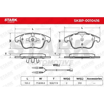 Brake Pads Set Stark SKBP-0010416 SKBP-0010416 - photo 8