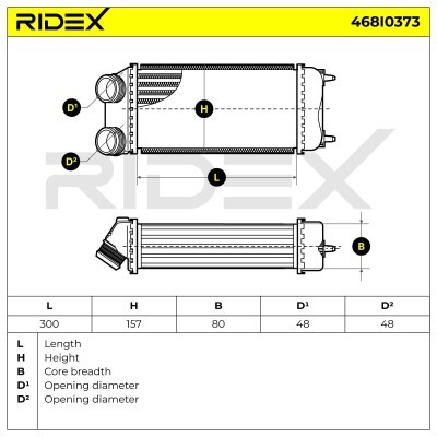 Intercooler, Charger RIDEX 468I0373 468I0373 - photo 6