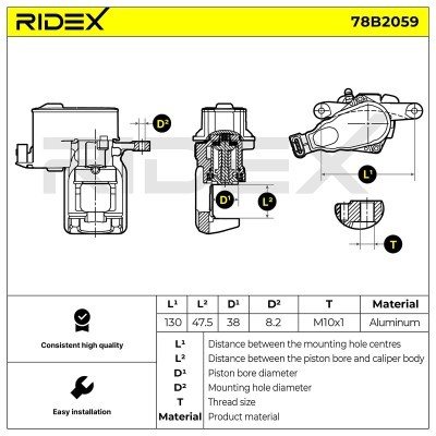 Brake Caliper RIDEX 78B2059 78B2059 - photo 6