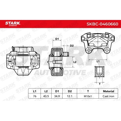 Brake Caliper Stark SKBC-0460660 SKBC-0460660 - photo 6