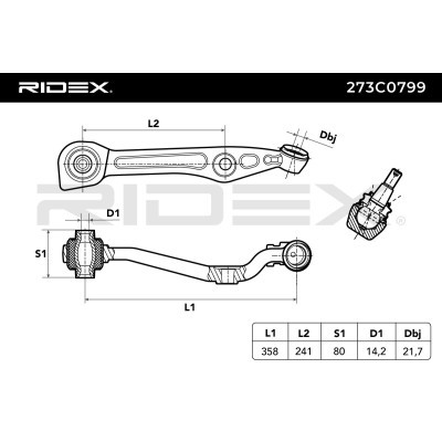Control Arm RIDEX 273C0799 273C0799 - photo 6