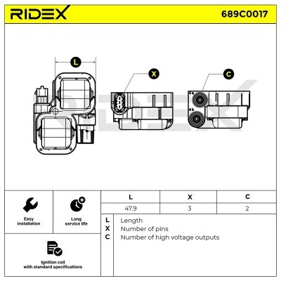 Ignition Coil RIDEX 689C0017 689C0017 - photo 4