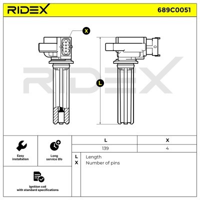 Ignition Coil RIDEX 689C0051 689C0051 - photo 6