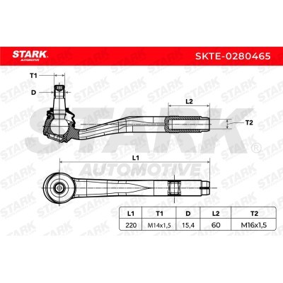 Tie Rod End Stark SKTE-0280465 SKTE-0280465 - photo 7
