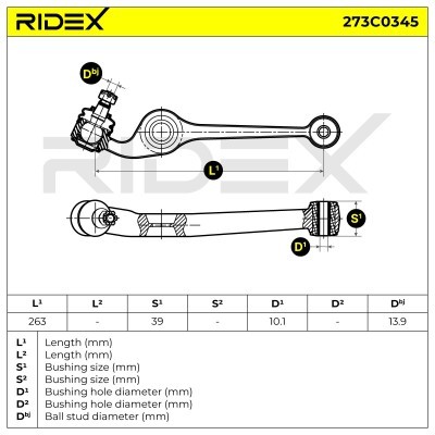 Control Arm RIDEX 273C0345 273C0345 - photo 5