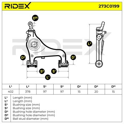 Control Arm RIDEX 273C0199 273C0199 - photo 8