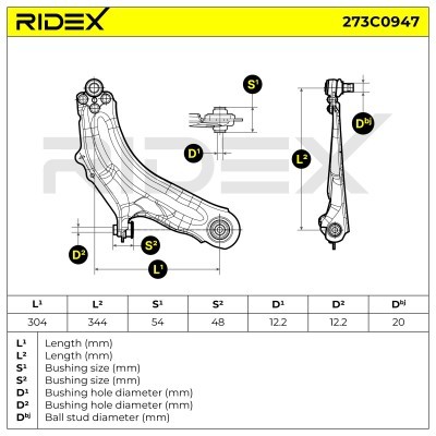 Control Arm RIDEX 273C0947 273C0947 - photo 6