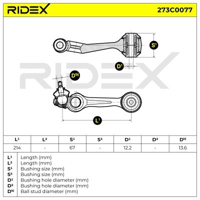 Control Arm RIDEX 273C0077 273C0077 - photo 4