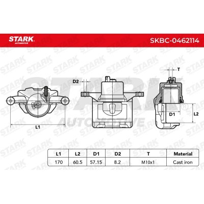Brake Caliper Stark SKBC-0462114 SKBC-0462114 - photo 5
