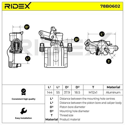 Brake Caliper RIDEX 78B0602 78B0602 - photo 4