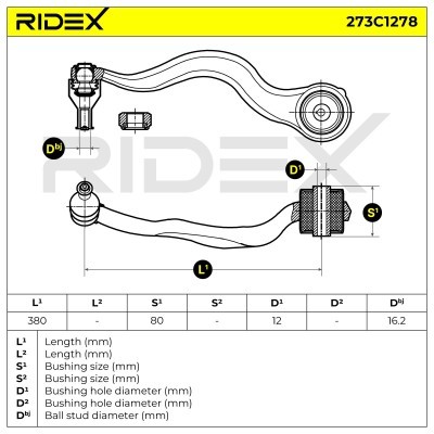 Control Arm RIDEX 273C1278 273C1278 - photo 5