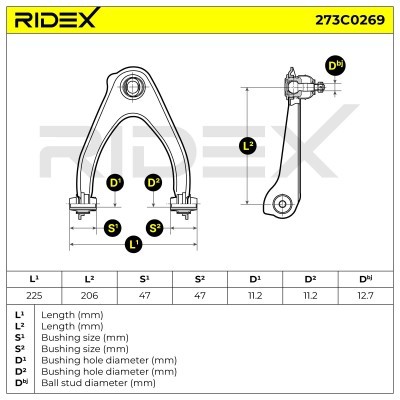 Control Arm RIDEX 273C0269 273C0269 - photo 8