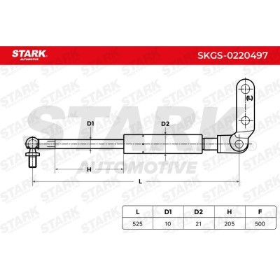 Gas Spring, boot-/cargo area Stark SKGS-0220497 SKGS-0220497 - photo 6