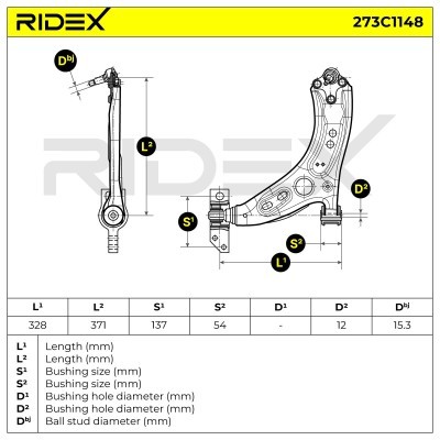 Control Arm RIDEX 273C1148 273C1148 - photo 5