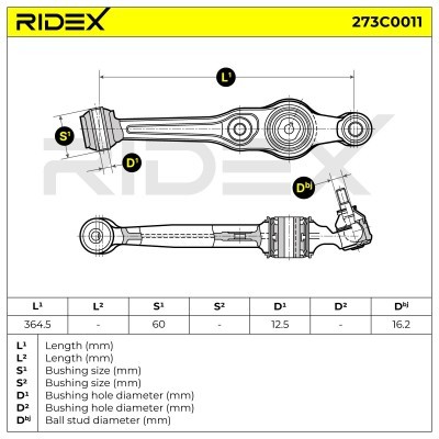 Control Arm RIDEX 273C0011 273C0011 - photo 6