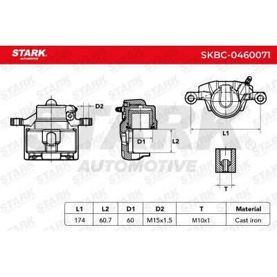Brake Caliper Stark SKBC-0460071 SKBC-0460071 - photo 4