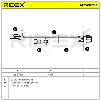 ABS Sensor RIDEX 412W0293 412W0293 - photo 6